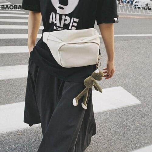 Leisure Canvas Waist Bag Fanny Pack Trend Belt Bags Crossbody Chest Pack High Quality Women Bag Shoulder Waist Packs
