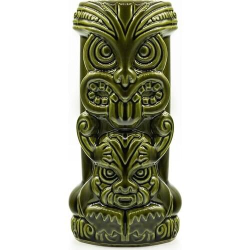 Ceramic Green Totem Preppy Cocktail Cup-Handmade