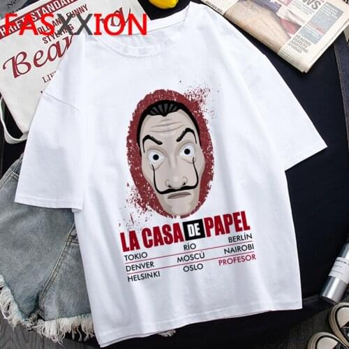 La Casa De Papel Money Heist the House of Paper Bella Ciao t shirt summer top female kawaii grunge plus size clothes plus size