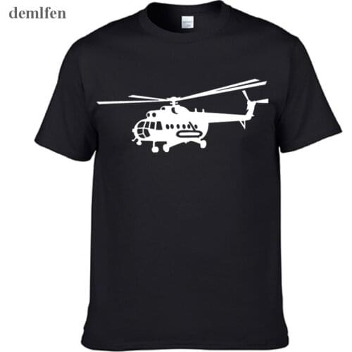 Summer Style Brand New Male T shirts Novelty MI-8 Helicopter USSR Victory Day print t-shirt Short Sleeve Cotton Tee shirts
