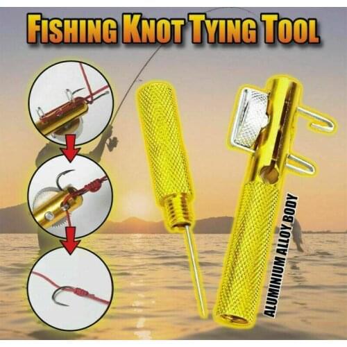 Metal Fishing Hook Knotting Tool & Tie HookLoop Making Device & Hooks Decoupling Remover Carp Fishing Accessories