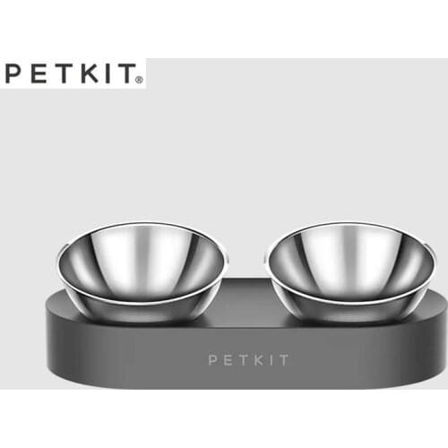 Orignal PETKIT Pet Bowl Feeding Dishes Adjustable Double Feeder Bowls Water Cup Cat Bowls Drinking Bowl Plastic Stainless Steel