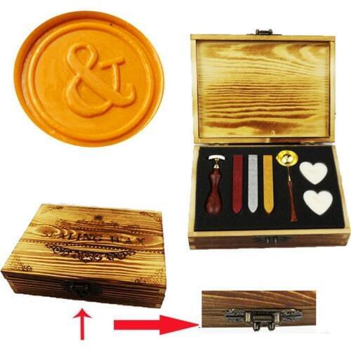 Personalized Ampersand Wax Seal Stamp Set Vintage Classical Wax Stamp Kit for Cards Envelopes, Invitations, Wine Packages