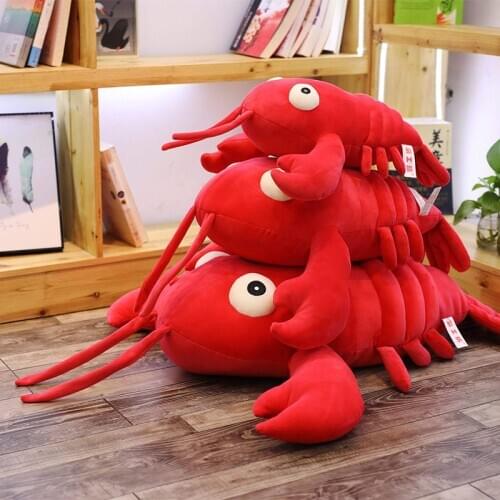 New Arrival Big Lobster Plush Toy for Baby Kids Playmate Soft Stuffed Animal Lobster Plush Toy Gifts for Kids Birthday