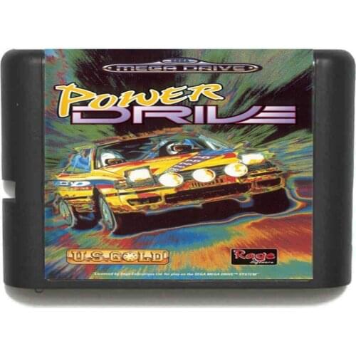 New Arrival Power Drive 16 bit MD Game Card For Sega Mega Drive For Genesis