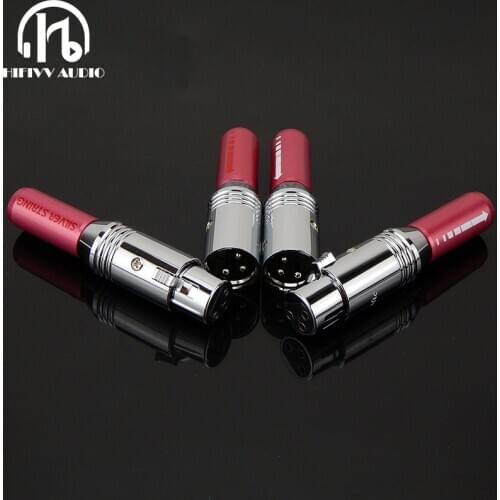 New High quality plated Rhodium XLR to XRL Connector 3 Pin Female or Male Balance Plug 6-10mm
