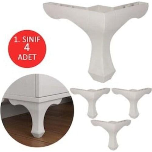 Eco Luxe Wardrobe Leg 13 Cm 4 Pieces White