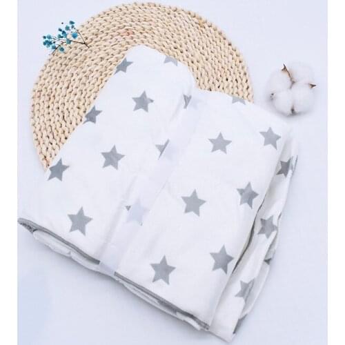 Baby Blanket Towel New Born Swaddling Children Stroller Quilt White Five Point Star Spring Autumn Double Layer Cashmere Nap AC33