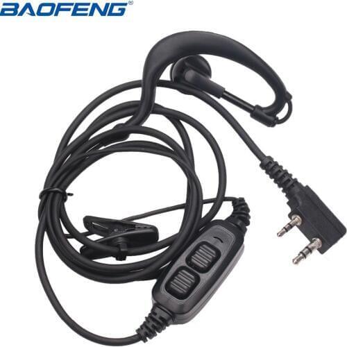 Original Baofeng UV-82 2 Dual PTT Headset Earpiece For Baofeng UV-82 UV-82Plus GT-5TP Portable Radio Walkie Talkie BF-UV82