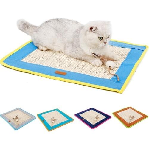 Pet Sisal Cat Scratcher Board Scratching Post Mat Toy Soft Bed Mat Claws Care Toys Scratching Protecting Furniture Post Cat Toys