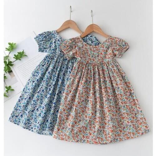 Girls Kids Princess Dresses 2021 New Summer Dresses For Baby Fashion Floral Dress Children Casual Sweet Vestido 3 7Y