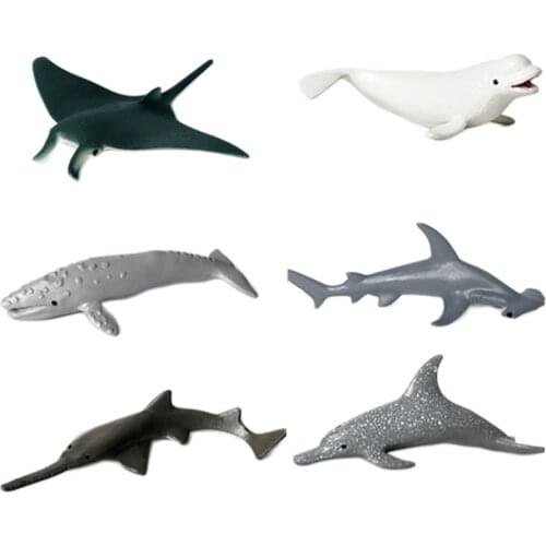 6 Pieces Realistic Sea Life Animal Model Figurines Educational Toy for