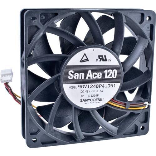 COOLING REVOLUTION 9GV1248P4J051 12cm 12025 120mm 48V 0.50A 4-wire double ball bearing server with large air volume fan
