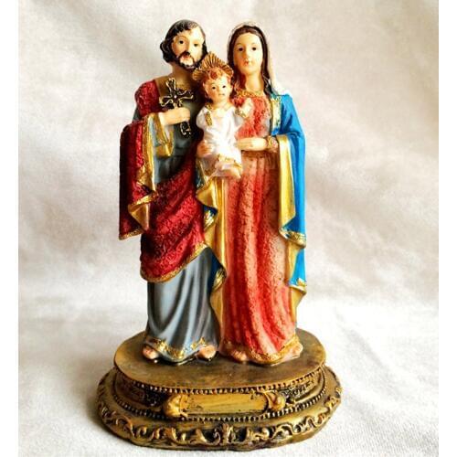Handmade Painted Jesus Godmother Statue Creative Resin Crafts Tourism Souvenir Gifts Collection Home Decoration