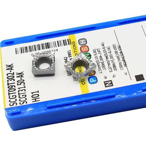 SCGT09T302 AK H0110pcs Aluminum cutter blade Insert Cutting Tool turning tool CNC Tools AL +TIN Alloy wood