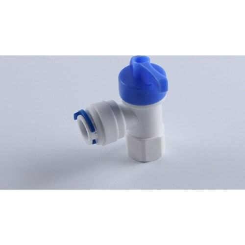 1/4" 3/8" OD Hose 1/4"BSP Female Thread Elbow Quick Connect Pressure Tank Plastic Ball Valve RO Water Reveser Osmosis Fitting