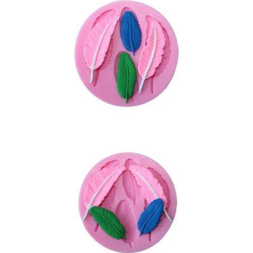 Hot Birds Feathers chocolate DIY fondant cake decorating tools lace border silicone mold kitchen baking utensils