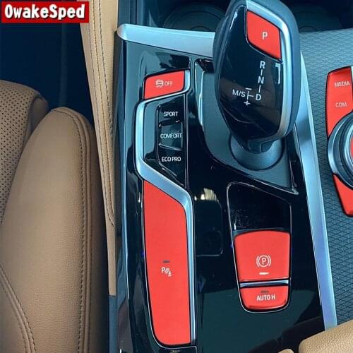 Car Styling Center Console Gear Shift Buttons Stickers Trim For BMW 5 Series G30 G38 2018-2021 LHD Interior Auto Accessories