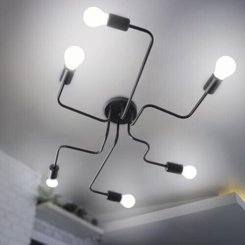 Retro Style LED Pendant Light Antique Lamp Fixture for Study Cafe Bar Hallway Decorative LED Home Lighting 110-240V 6XE27