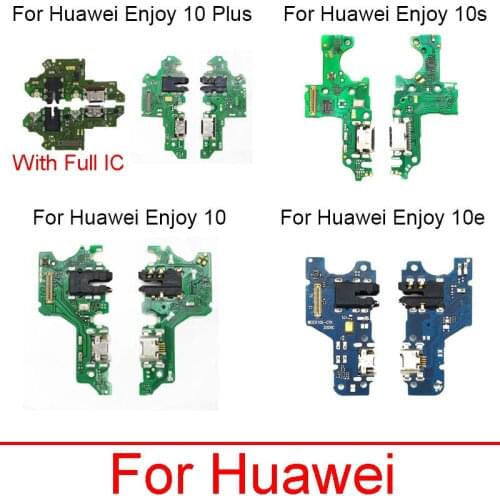 USB Charging Jack Port Board Flex Cable For Huawei Enjoy 10 10 Plus 10plus 10s 10E USB Charger Dock Connector Board Replacement
