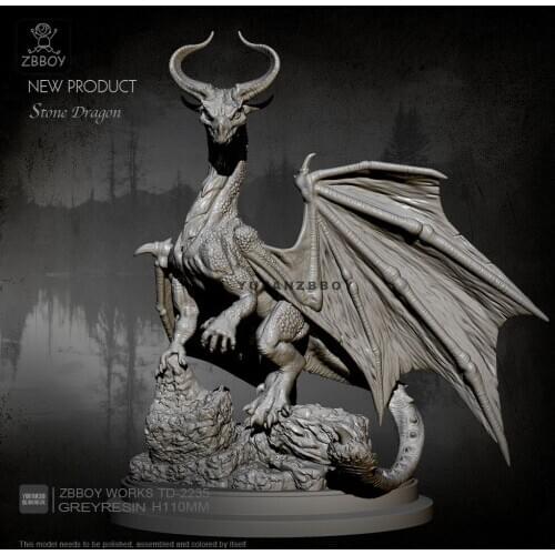 W110mm Resin Figure God Fossil Dragon Resin Soldier Model Self-assembeld TD-2235