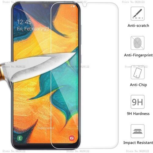 9H Tempered Glass For Samsung Galaxy A50 A505F SM-A505F A30 A305F SM-A305F A 50 30 Safety Guard Screen Protector Glass A30 Film