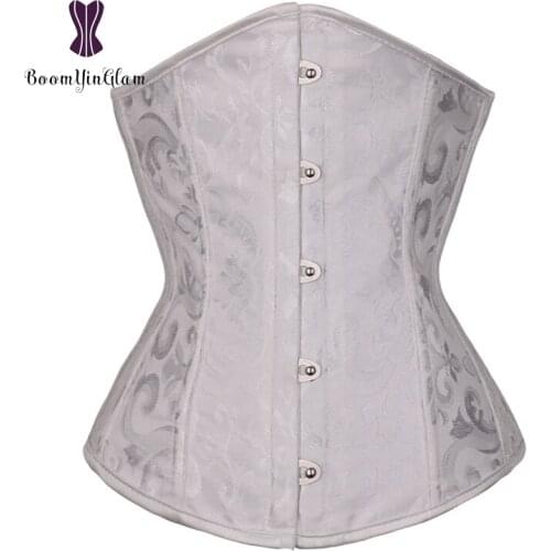 Wholesale Price Plus Size Jacquard Women Everyday Waist Shapewear Waist Cinchers Corset Underbust With G String 2833