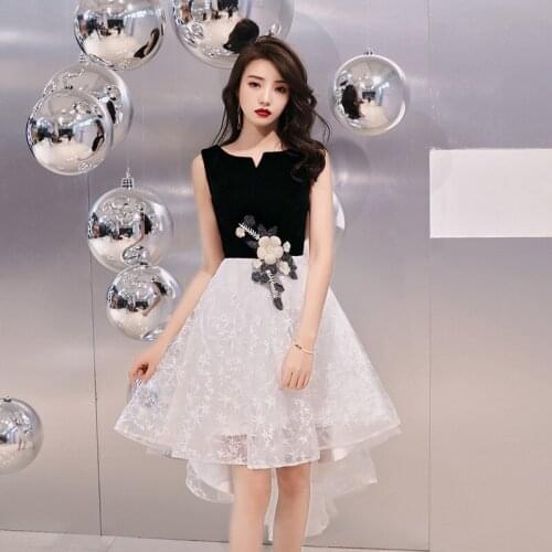 Embroidery Chinese Traditional Dress Qipao Ladies Evening Dresses Vintage Cheongsam Women Splicing A-line Sleeveless Party Gown