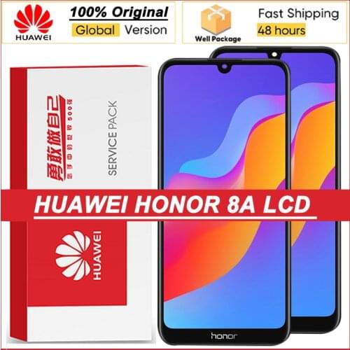 100% Original 6.09'' LCD with Frame for Huawei Honor 8A Pro JAT-L29 Display Touch Screen Digitizer JAT-L09 L41 LX1 Repair Parts