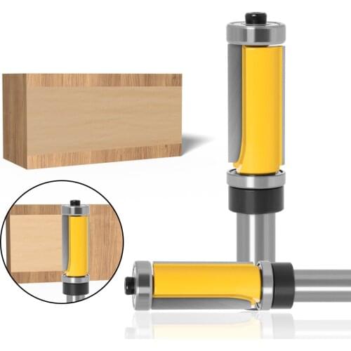 1PC 1/2" 12.7MM 12MM Shank Milling Cutter Wood Carving 1-1/2" Extra Long Trim Pattern Top&Bottom Bearins Router Bit Woodworking