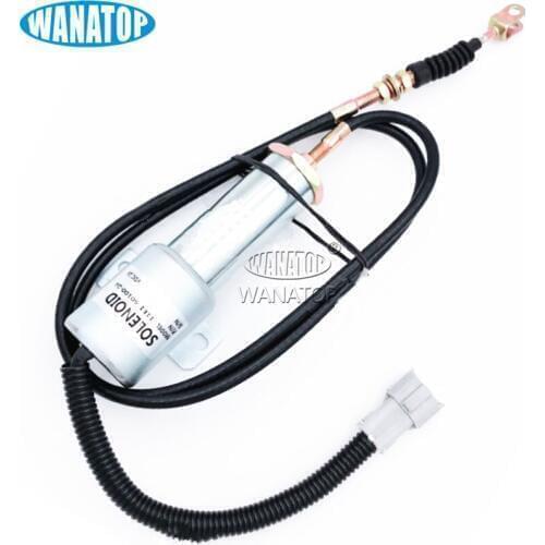 24V Fuel Shutdown Solenoid Valve 11E1-60100-24 11N6-666030-24 for Excavator R210-7