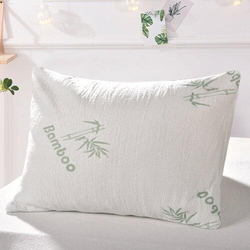 48*74cm Brand Design Feather Fabric Pillows for Sleeping Add Bamboo Fiber Bed Pillows Home Textile