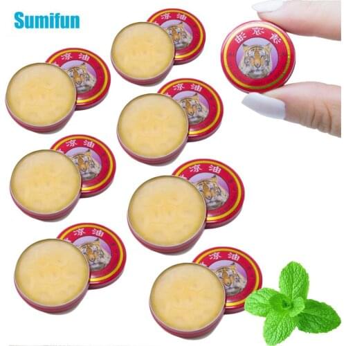 9pcs Red Tiger Balm Ointment Muscle Refresh Cool Cream Headache Dizziness Arthritis Essential Oil Pain Relief Medical Plaster