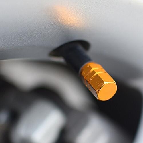 4PCS Aluminum Car tire valve caps Bullet Unique Design Car Truck Air Port Cover Tire Rim Valve Wheel Stem Cap 6 Color #30