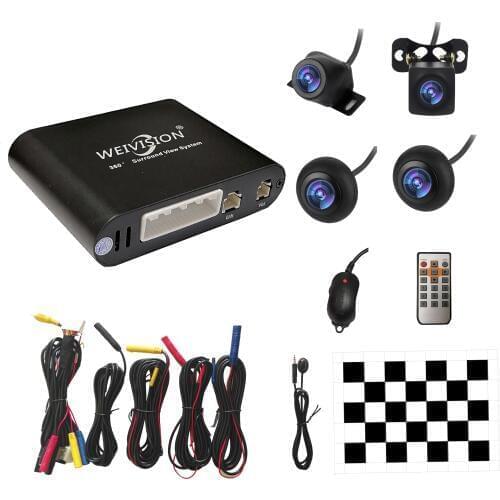 Car Accessories Weivision 360 bird View Surround System Panoramic View, All round View Camera system with DVR for Car Suv Jeep