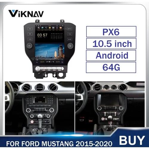 Tesla Style vertical screen Android 9.0 Car Multimedia Player For Ford Mustang 2015-2020 GPS Navi Audio Radio stereo head unit