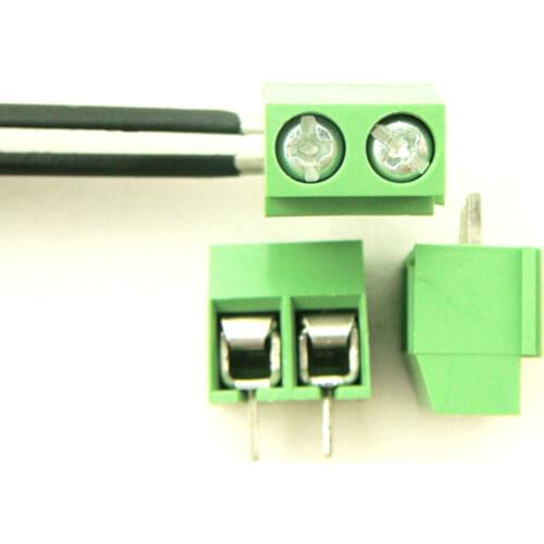 Free Shipping 100PCS 126-5.0-2P Screw 2Pin 5.0mm Staight Pin PCB Screw Terminal Block Connector(300V/10A)