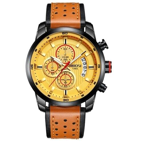 NIBOSI Watch Top Brand Man Watches Relogio Masculino Chronograph Sport Waterproof Clock Man Watches Military Luxury Men Watch