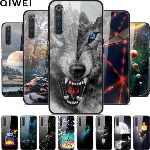 For OPPO Realme 6 pro Cases Tempered Glass Phone Back Cover Cases for OPPO Realme 6pro Silicone Bumper Cases coque on Realme6