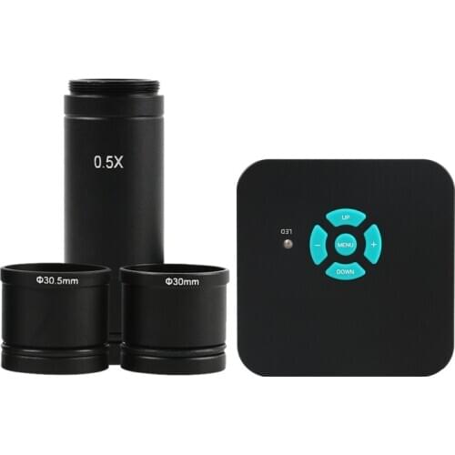 SONY IMX185 HDMI 1080P Industry Microscope Camera Digital TF Card Video Recorder +30mm 30.5mm adapter+0.5X C mount Eyepiece Lens