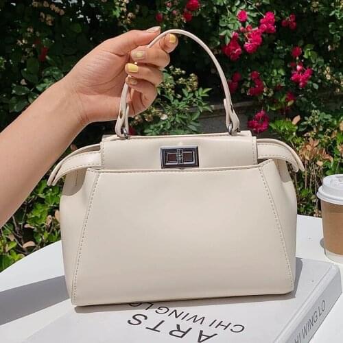 Elegant Female Solid Color Tote Bag 2021 Summer New PU Leather Womens Designer Handbag Luxury brand Shoulder Messenger Bag