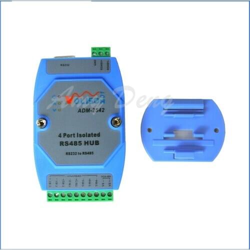 1 min 4 RS485 / 232 TIA / EIA hub 4 RS485 35mm DIN rail mounting DC9-48V photoelectric isolation