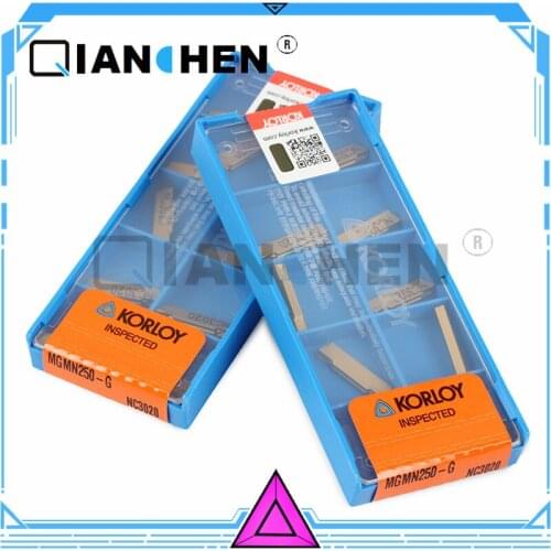 Korloy MGMN250-G NC3020 (10pcs/lot) High Quality Internal Turning Tool Insert Genuine Original Korea Hard Alloy Ashley
