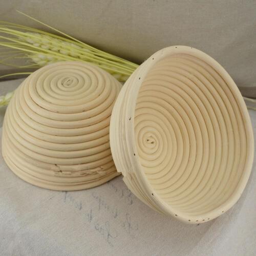 Free Shipping 2x 22cm/9" Round Banneton Brotform Dough Bread Proofing Proving Rattan Basket