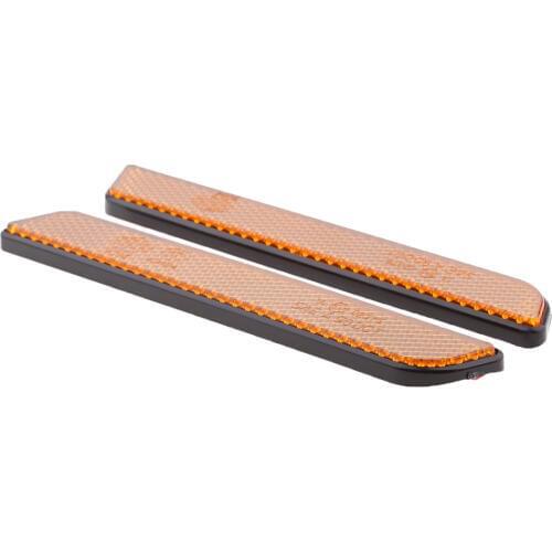 L & R Front Fork Leg Reflector for Harley lower leg sliders Dyna Softail