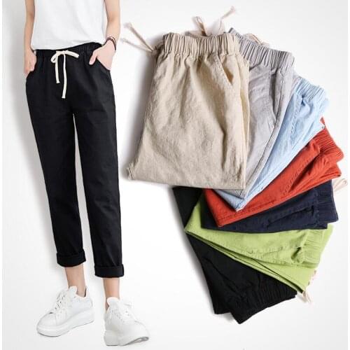 LuckBN Women's Trousers Harem Pants