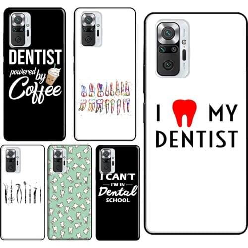 Cute Dentist Teeth Case For Xiaomi Redmi Note 9 Pro 7 8 8T 9S Note 10 Pro Cover For Redmi 9 9T 9C 9A 8A 7A