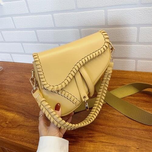 Fashion Single Shoulder Messenger Crossbody Bag 2021 New Weave Ladies Hand Bags Pu Pillow Classic Handbag for Women Light Luxury