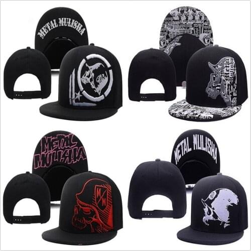 New Unisex Brief Borduurwerk Baseball Cap Vrouwen Outdoor Sport Zon Platte Hoed Mannen Mode Metalen Mulisha Hiphop Snapback Caps