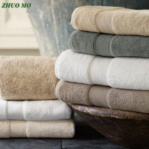 Cotton Beach Towel Terry Bath Towels Bathroom 70*140cm 650g Thick Luxury Solid for SPA Bathroom Bath Towels for Adults